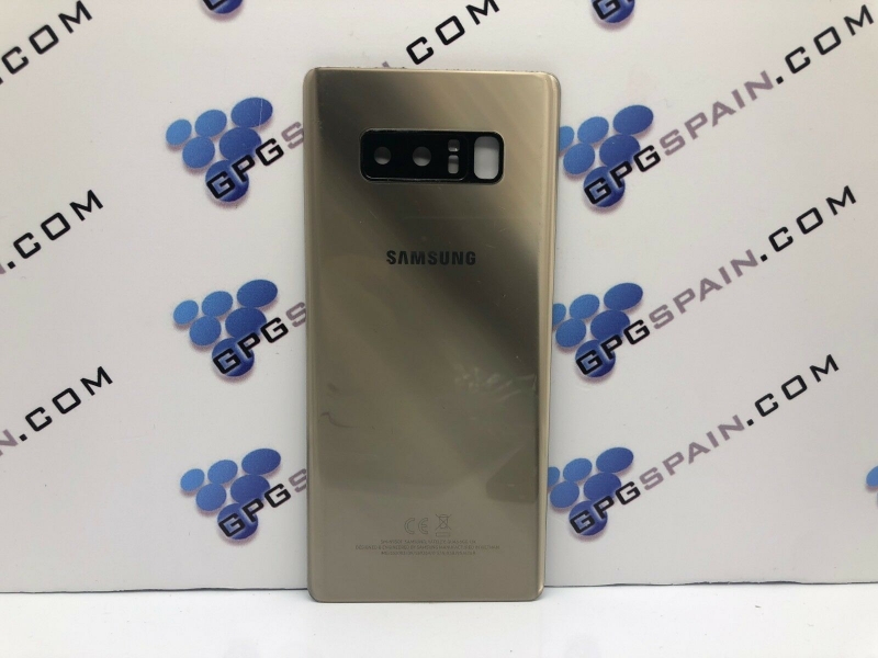 Imagen de Tapa ORIGINAL desmontaje  Samsung Galaxy NOTE 8 N950 CON LENTE DORADA NEGRA 