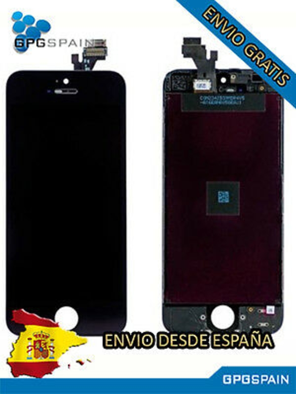 Imagen de PANTALLA COMPLETA TACTIL LCD  IPHONE 5 LCD ORIGINAL NEGRA REMANUFACTURADO
