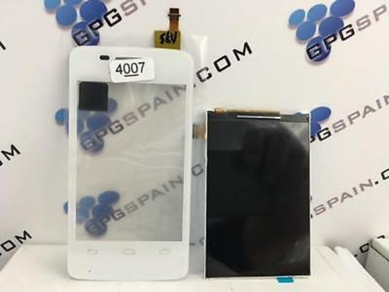 Picture of Pantalla táctil Touch+ LCD color BLANCO Para ALCATEL ONE TOUCH PIXI 4007  E