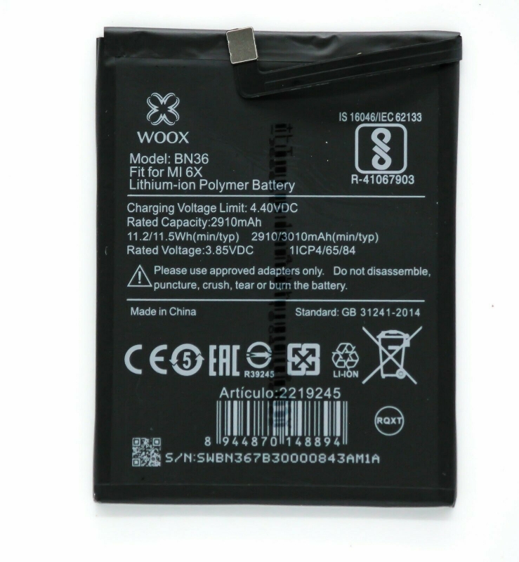 Picture of Batería para Xiaomi Mi 6X Modelo BN36