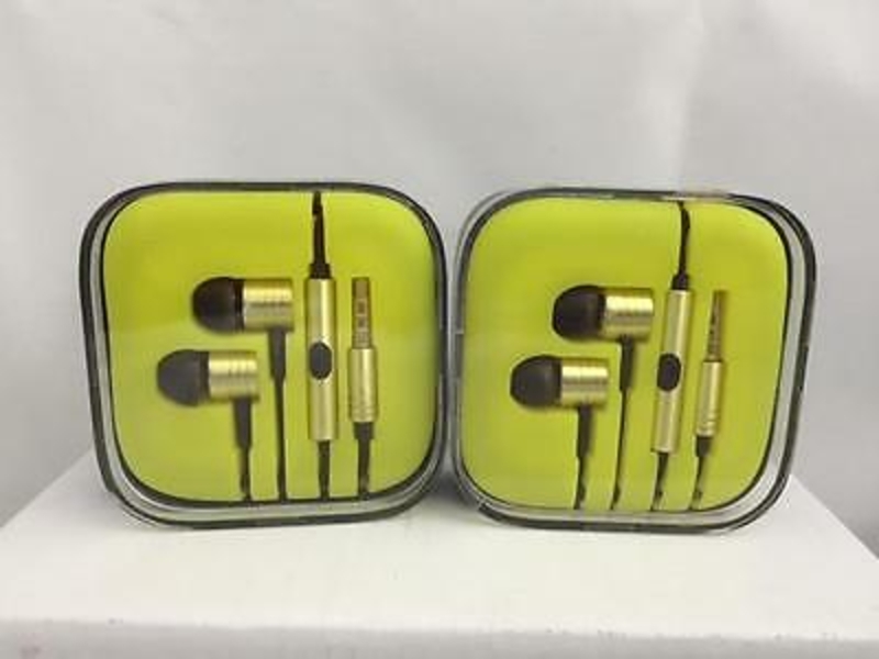 Imagen de Headphones estilo Xiaomi Piston 2 auriculares, gold, earphones aluminum verde
