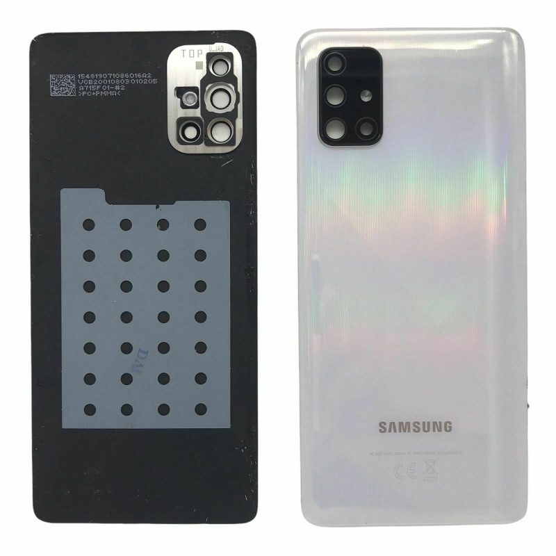 Imagen de Tapa Trasera Para Samsung Galaxy A71 Color Blanco Desmontaje