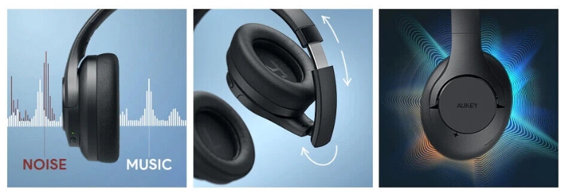 Imagen de AUKEY-auriculares inalámbricos EP-N12, cascos con Bluetooth Color Negro